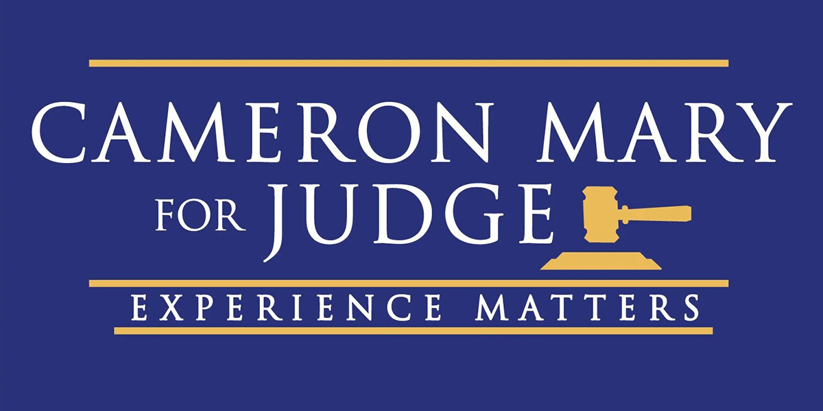 Cameron Mary for Judge - Experience Matters logo